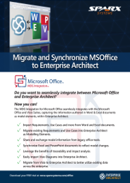 Migrer et synchroniser MSOffice vers Enterprise Architect